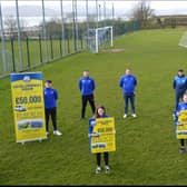 EXCITING TIMES: Buncrana Hearts players at the launch of their big development draw.