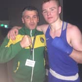 Christy Doherty (left) with Brett McGinty, a nine times Irish amateur boxing champion, who has gone on to turn professional.