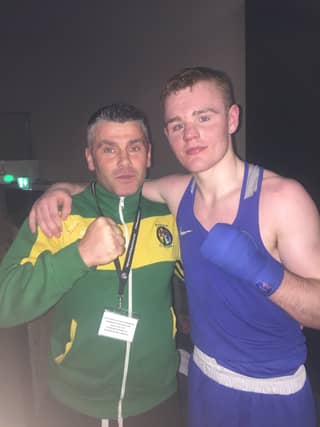 Christy Doherty (left) with Brett McGinty, a nine times Irish amateur boxing champion, who has gone on to turn professional.