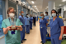 Dr Catherine Motherway with some her colleagues at University Hospital Limerick