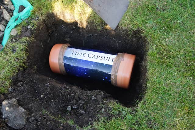 The capsule will be dug up in ten years time and will give the young people who read the contributions the chance to find out what life was like during the pandemic.
