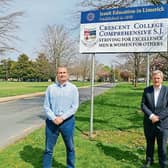Kieran O'Donnell with Crescent College Comprehensive principal Diarmuid Mullins