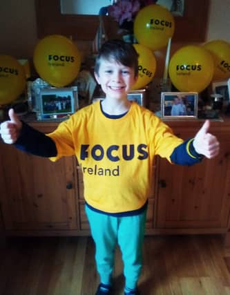 Michael Coogan (9) has raised €860 for Focus Ireland