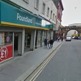 The Poundland store at Ferryquay Street.