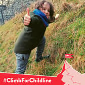 Young Evan Grant joined Childline in calling on everyone to get climbing