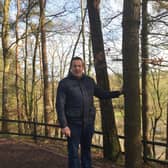 Cllr Peter ‘Chap’ Cleere on the Silaire Wood boardwalk