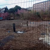 The site after some work was carried out last week