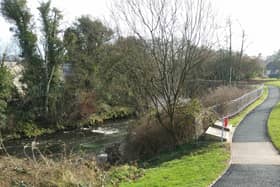 A section of the riverside walkway.