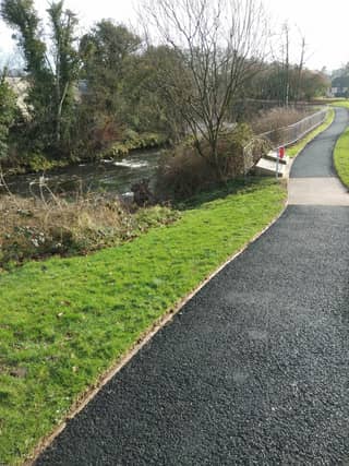 A section of the riverside walkway.
