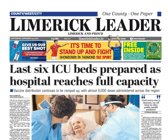 The front page of this week's 'new look' Limerick Leader