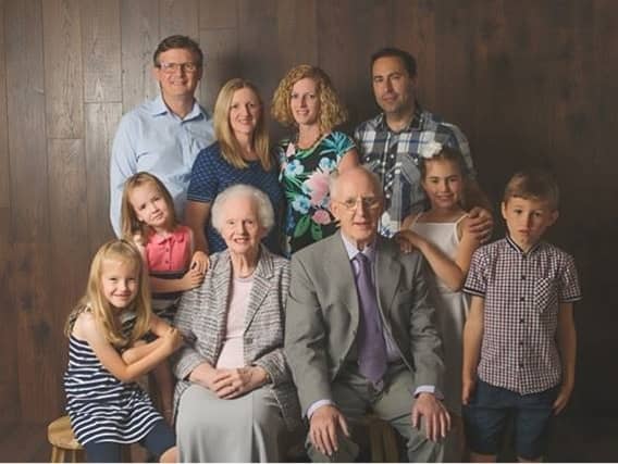 Albert Smallwoods pictured with his family.