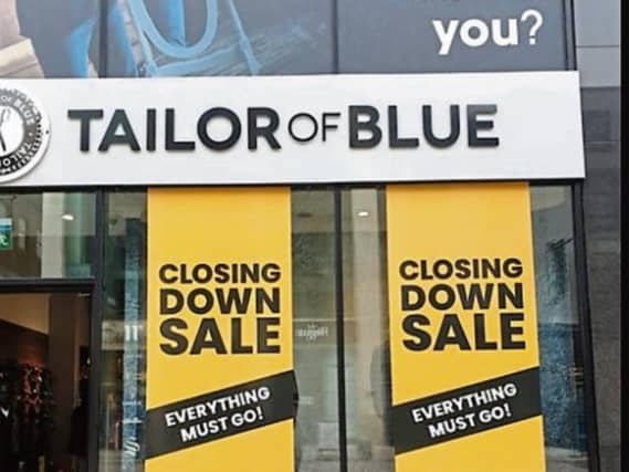 Closing-down sale: Tailor of Blue in Bedford Row