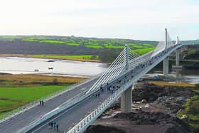 The Rose Kennedy Fitzgerald Bridge is the longest of its kind in Ireland
