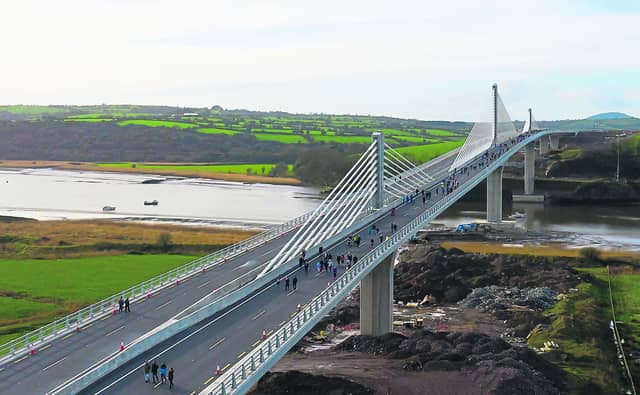 The Rose Kennedy Fitzgerald Bridge is the longest of its kind in Ireland