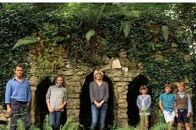 Dominic West, wife Catherine FitzGerald and family in their festive snap from Glin Castle