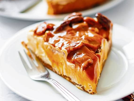 Gingerbread Salted Caramel Pecan Cheesecake