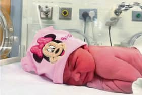 So precious: Baby Brooke Barry, born at 5:01 this morning to proud parents Kate and Declan