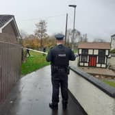 Police evacuating homes in the Slievemore area.