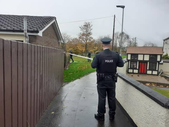 Police evacuating homes in the Slievemore area.