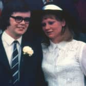 Margaret and Paul pictured on their wedding day.