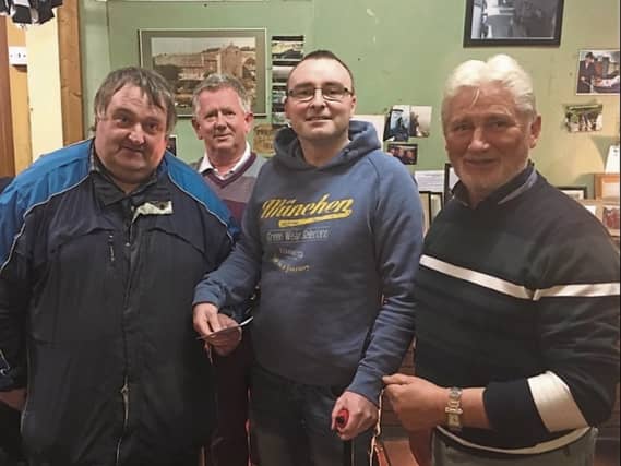 Sean O’Connor, Danny Deady, Mark Noonan and Noel Brosnan. Rockhill AFC & Bruree GAA committees kindly donated the proceeds of all lotto sales from a draw to support Mark