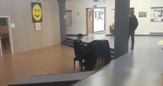 5th year student Paddy McMahon was praised by his principal for his piano prowess