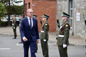 Minister Simon Coveney at Aiken Barracks Dundalk