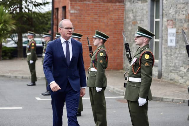 Minister Simon Coveney at Aiken Barracks Dundalk