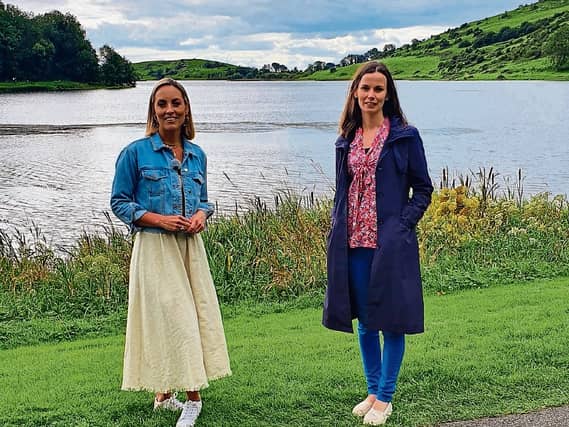 Presenter Kathryn Thomas and Kate Harrold, manager of Lough Gur Heritage Centre & Lakeshore Park