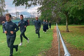 Transition year students at Crescent College Comprehensive in training for the Cook virtual women’s mini marathon