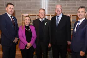 New Minister for Agriculture Barry Cowen with fellow Laois Offaly TDs Carol Nolan, Brian Stanley, Charlie Flanagan, Sean Fleming