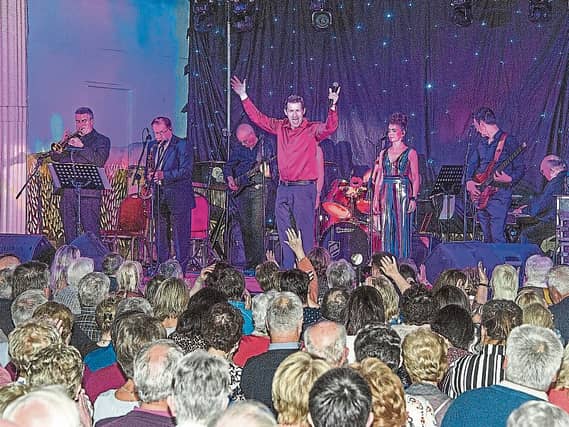 Ray Dolan singing with family members to a capacity crowd at the ‘Remembering Joe’ show in Fethard Ballroom in May 4, 2019.
