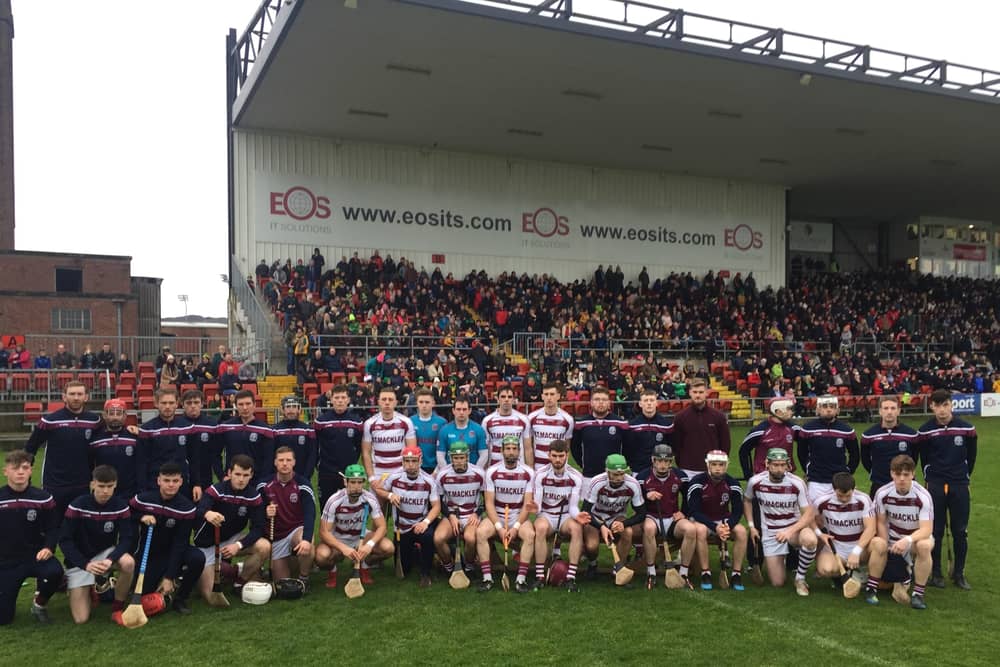 Slaughtneil's squad pictured before Sunday's game with Dunloy.