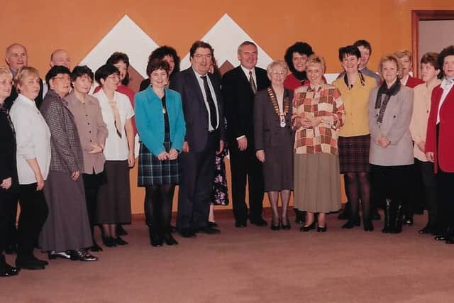 The new, larger building was the site of several visits by distinguished guests, including Neil Kinnock, former leader of the British Labour Party and European Commissioner, and former An Taoiseach Bertie Ahern.