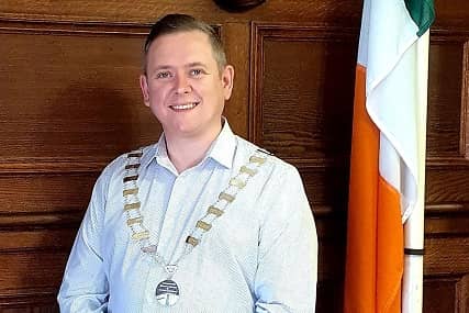 Newly elected Cathaoirleach, Cllr Gary Doherty