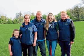 Peter and Paula Hynes, pictured with their daughters, are behind the novel idea to raise money for two charities xx
