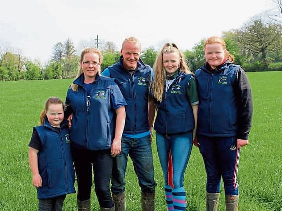 Peter and Paula Hynes, pictured with their daughters, are behind the novel idea to raise money for two charities xx