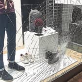 The window at River Island, Cruises Street was one of those which was damaged