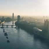 The River Thames in London.