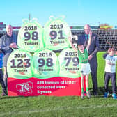 Niall Ward, Mark O'Driscoll,  Adam Rogers Phelan and Liam Kiely pictured with  John Horan, GAA President and Paul O’Connell, TLC Ambassador