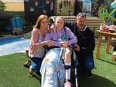 TV Show DIY SOS is appealing to Limerick tradespeople to volunteer their services and build an extension for Amy, pictured with parents Sharon and Mark