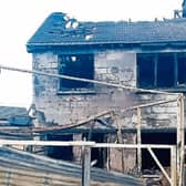 The burnt-out shell of Mr Slater's Lynwood Park home