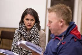 Mary Jones and Peter Hayes at rehearsal