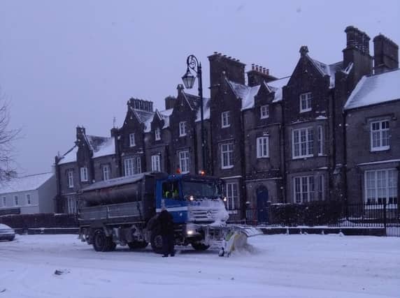 Laois County Council on duty in Abbeyleix during the Storm Emma