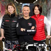 Danielle McBride, Brand Manager at White’s Oats with Irish Ultra-Endurance Cyclist Joe Barr and Jillian Mooney, Team Joe Barr Performance Nutritionist