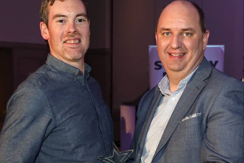 Cormac Vesey wins ‘Chef of the Year’ for iNua Collection and is presented with award by Sean O’ Driscoll, Chief Operating Officer with The iNua Collection