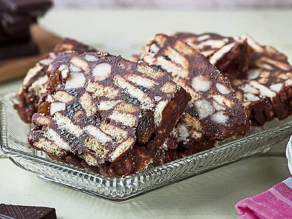 Rich tea or digestive biscuits are traditionally used in biscuit cake, but Gingergirl suggests using gingernuts or amaretti biscuits for a different taste