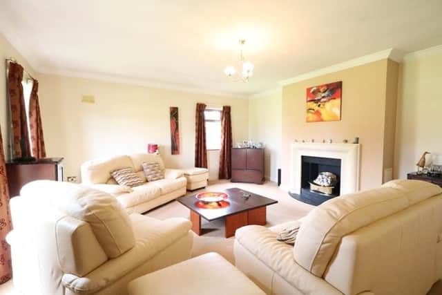 Inside the property benefits from bright and spacious accommodation, comprising of 4 good-sized bedrooms and 3 bathrooms (including en-suite, main family bathroom, and a sauna/shower room), an entrance hallway, a bright sitting room, open plan solid oak kitchen/dining &amp; living room, pantry room, utility room, family room, and a formal dining room.