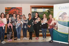 Members of Cuidiu pictured with breastfeeding counsellor Lucy Glendinning