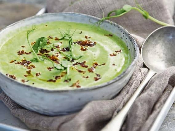 This pea and pancetta soup can be whipped up in a hurry
